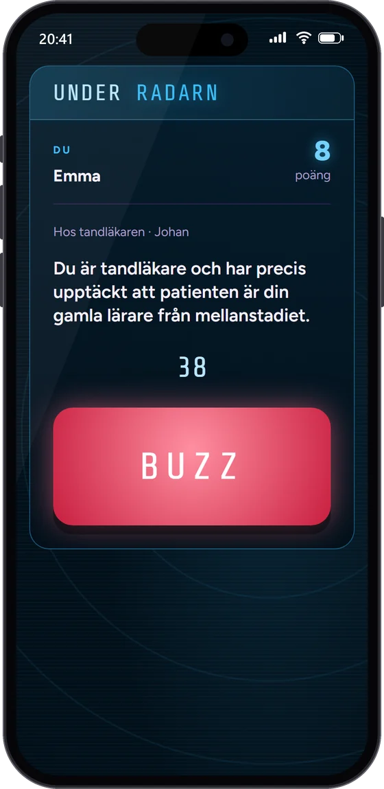 Samma stund i Under radarn i en spelares mobil
